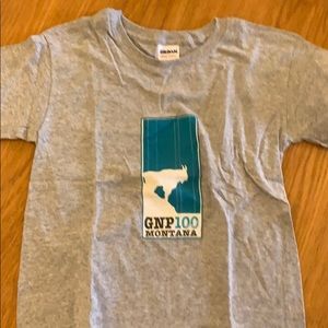 Youth Glacier National Park 100 Montana grey shirt